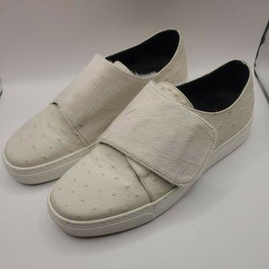 ZCD Montreal Ivory Cream Leather Calf Hair Sneakers Italian Size 39 Shoes Size 8